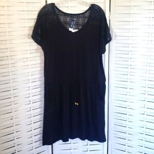 Swminsuit for all  nwt black bikini cover up low waist dress size 10/12